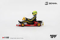Thumbnail for PRE-ORDER MINI GT 1:64 Senna Kart Formula K #9 Ayrton Senna da Silva - 1981 Karting World Championship