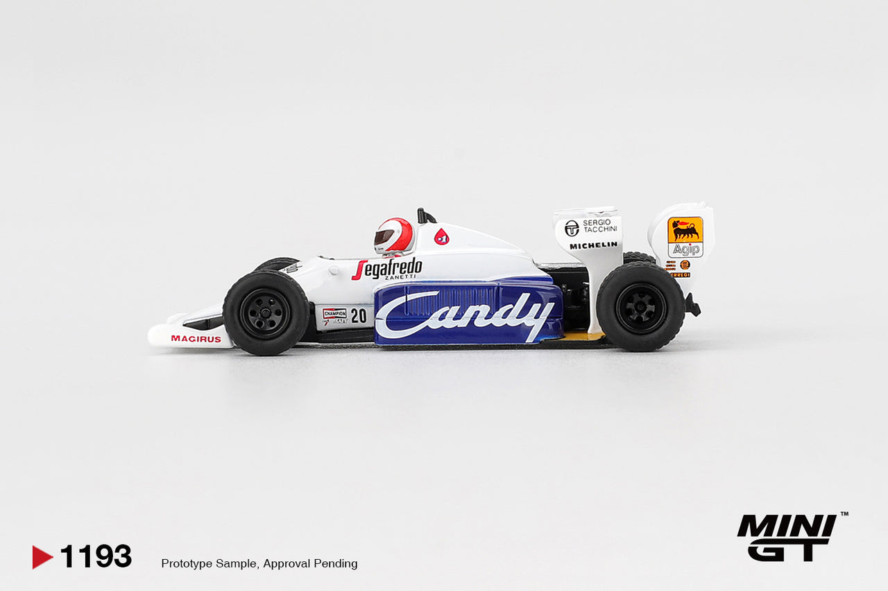 PRE-ORDER MINI GT 1:64 Toleman TG184 #20 Johnny Cecotto - 1984 Monaco Grand Prix MGT01193-L