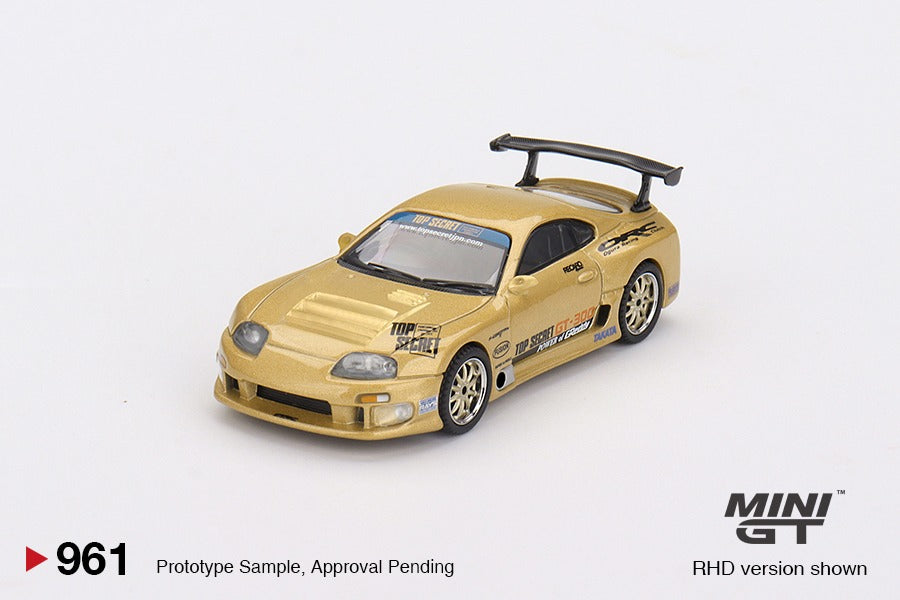 PRE-ORDER MINI GT 1:64 Toyota Supra A80 Top Secret GT-300 Top Secret Gold MGT00961-BL BLISTER