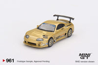 Thumbnail for PRE-ORDER MINI GT 1:64 Toyota Supra A80 Top Secret GT-300 Top Secret Gold MGT00961-BL BLISTER