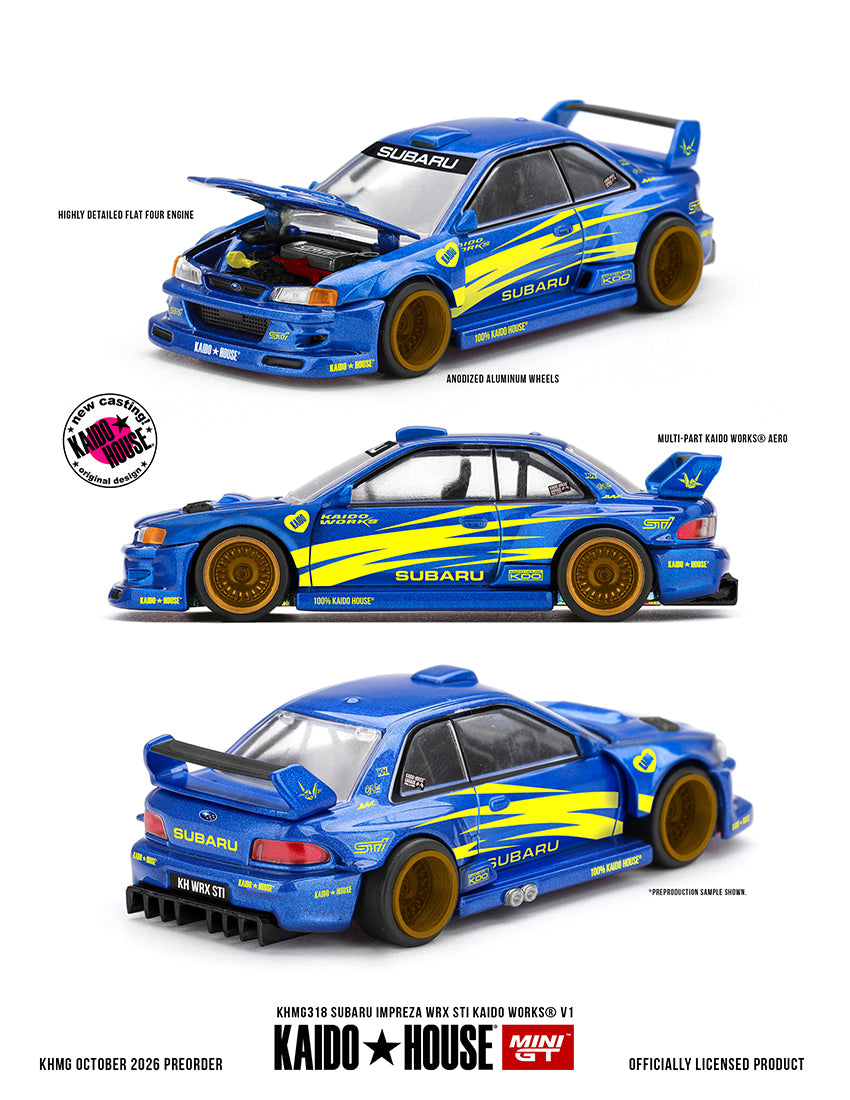 PRE-ORDER MINI GT x Kaido House 1:64 Subaru Impreza WRX STI Kaido Works V1 KHMG0318