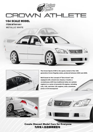 Micro Turbo 1:64 Custom Crown S184 - Metallic White – Little