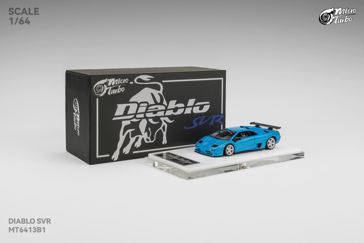 PRE-ORDER Micro Turbo 1:64 Custom Diablo SV, Metallic Blue HEC 2026 Exclusive