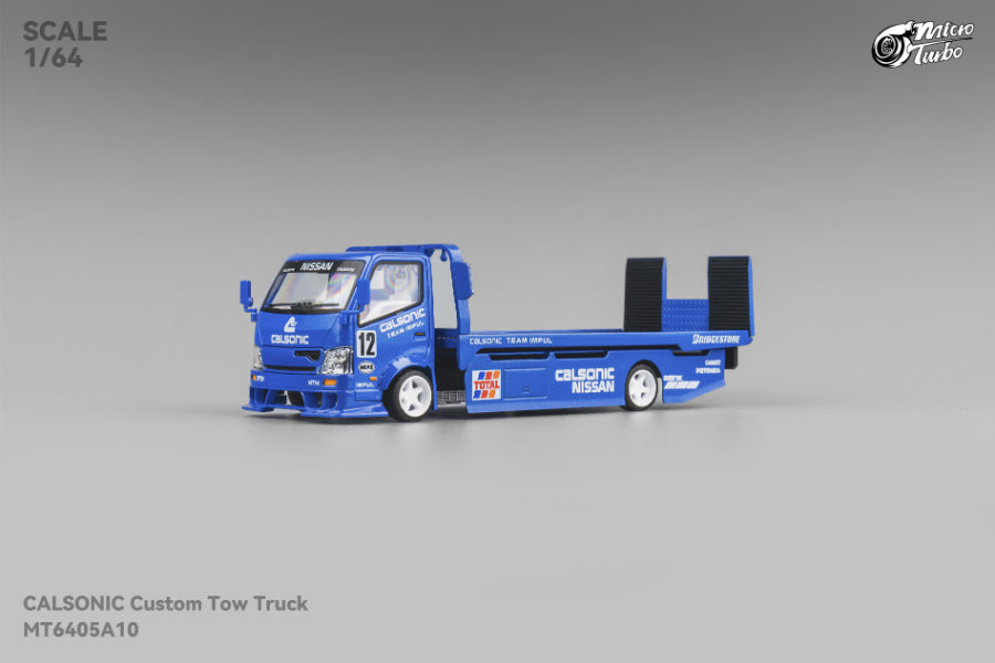 PRE-ORDER Micro Turbo 1:64 Custom Flatbed Truck - Calsonic Livery