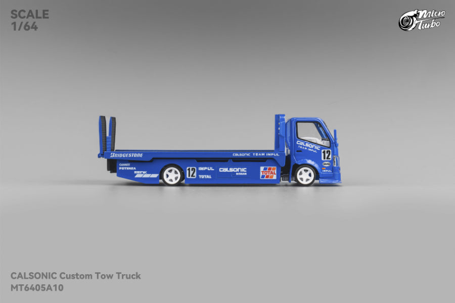 PRE-ORDER Micro Turbo 1:64 Custom Flatbed Truck - Calsonic Livery