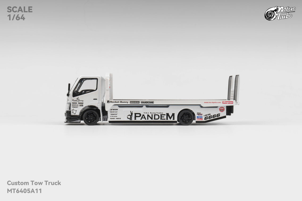 PRE-ORDER Micro Turbo 1:64 Custom Flatbed Truck - Pandem White