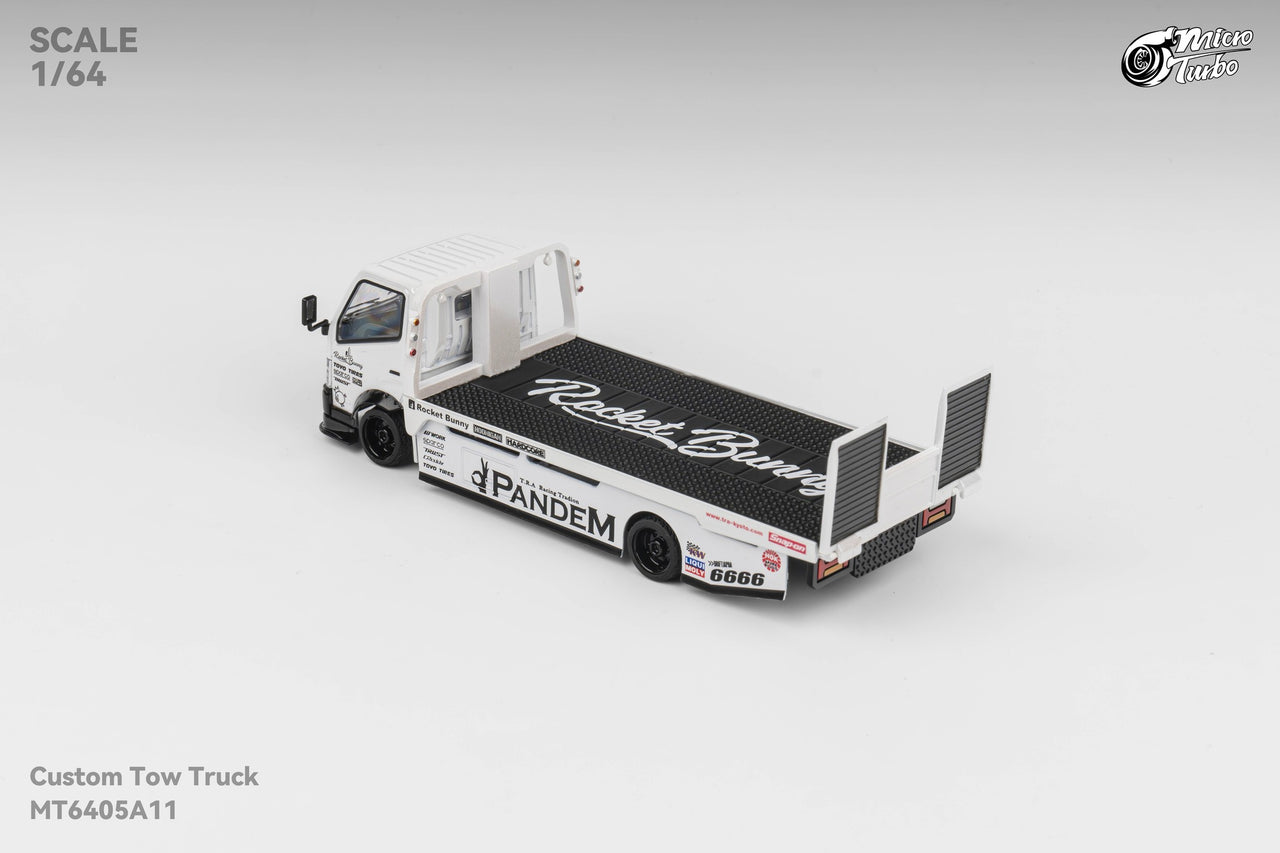 PRE-ORDER Micro Turbo 1:64 Custom Flatbed Truck - Pandem White