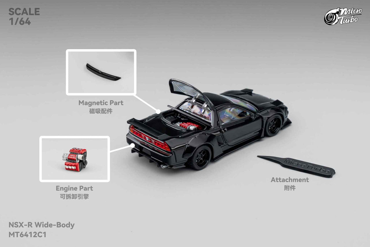 PRE-ORDER Micro Turbo 1:64 Custom NSX Wide Body - Gloss Black