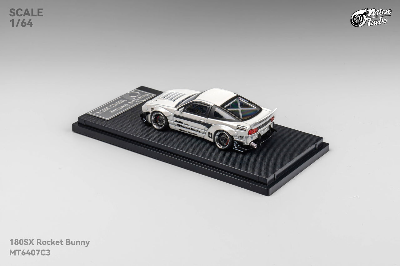 PRE-ORDER Micro Turbo 1:64 Custom Rocket Bunny Nissan 180SX - White