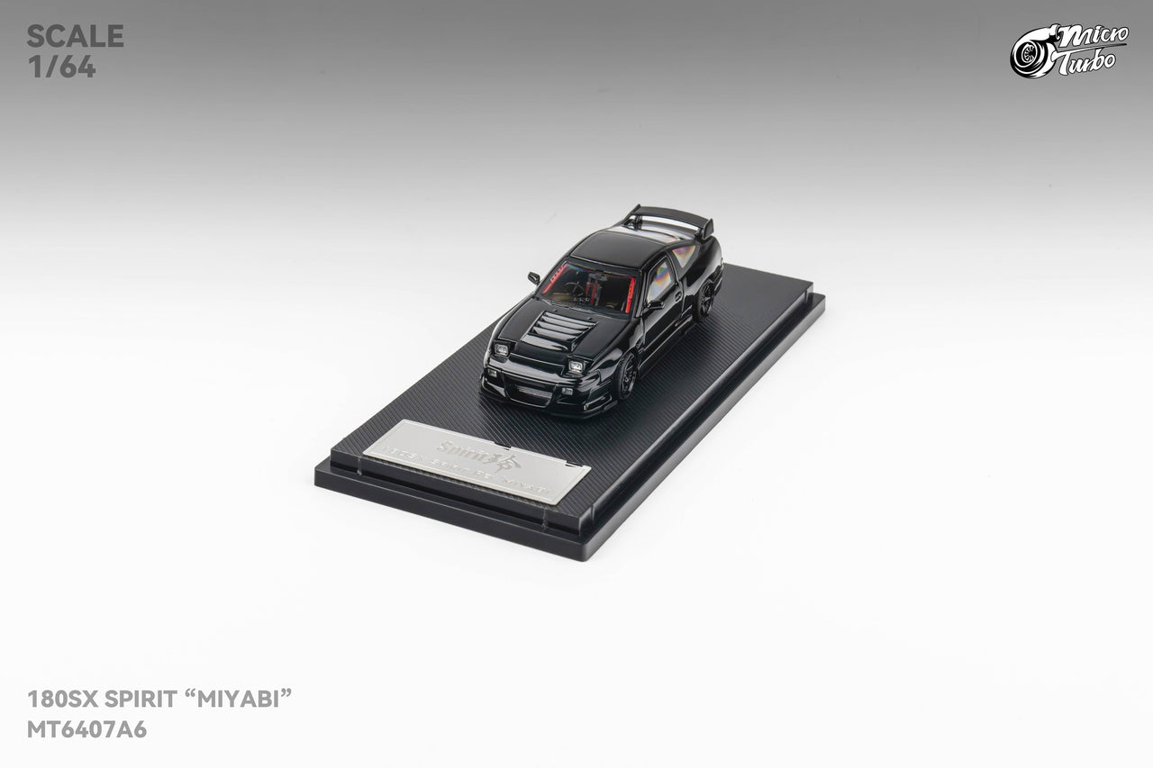 PRE-ORDER Micro Turbo 1:64 Custom Rocket Bunny Nissan 180SX - Black