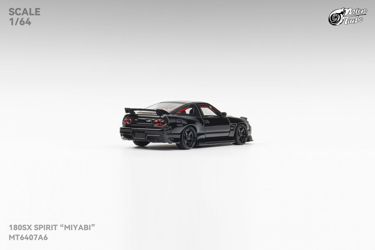 PRE-ORDER Micro Turbo 1:64 Custom Rocket Bunny Nissan 180SX - Black