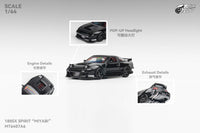 Thumbnail for PRE-ORDER Micro Turbo 1:64 Custom Rocket Bunny Nissan 180SX - Black