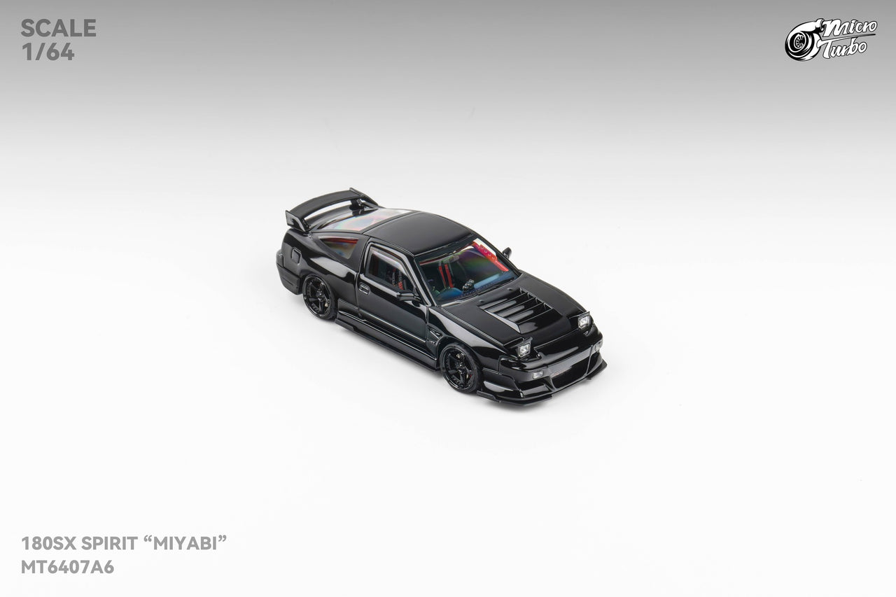 PRE-ORDER Micro Turbo 1:64 Custom Rocket Bunny Nissan 180SX - Black