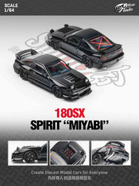 Thumbnail for PRE-ORDER Micro Turbo 1:64 Custom Rocket Bunny Nissan 180SX - Black
