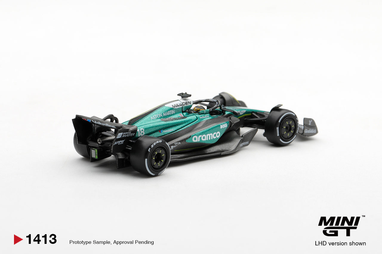 PRE-ORDER Mini GT 1:64 Aston Martin AMR24 #18 Lance Stroll - 2024 F1 Las Vegas GP MGT01413-L
