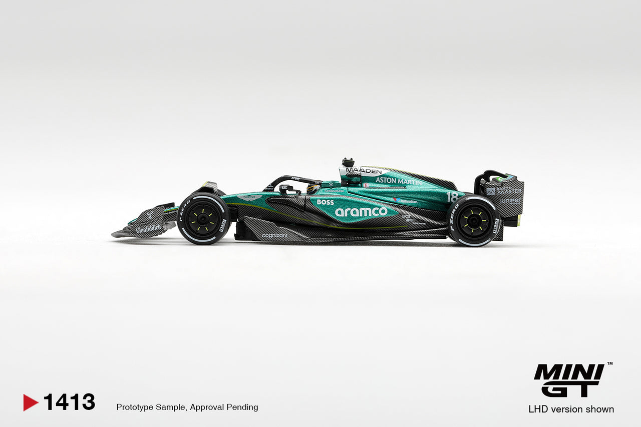 PRE-ORDER Mini GT 1:64 Aston Martin AMR24 #18 Lance Stroll - 2024 F1 Las Vegas GP MGT01413-L