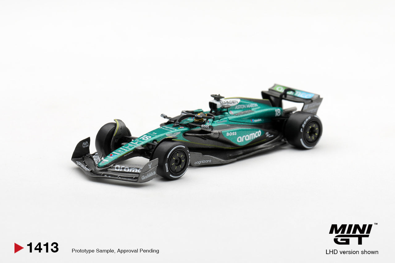 PRE-ORDER Mini GT 1:64 Aston Martin AMR24 #18 Lance Stroll - 2024 F1 Las Vegas GP MGT01413-L