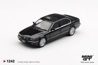 Thumbnail for PRE-ORDER Mini GT 1:64 BMW 750IL Black Sapphire MGT01242-R