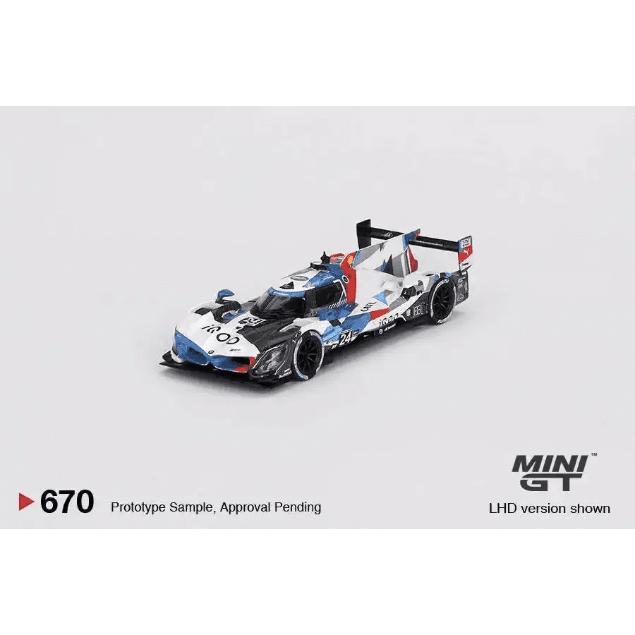 PRE-ORDER Mini GT 1:64 BMW M Hybrid V8 GTP #24 BMW M Team RLL 2023 IMSA Daytona 24 Hrs MGT00670