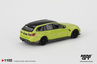 Thumbnail for PRE-ORDER Mini GT 1:64 BMW M3 M Performance Touring Sao Paulo Yellow MGT01157-R