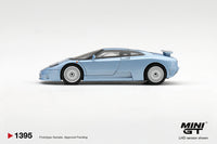 Thumbnail for PRE-ORDER Mini GT 1:64 Bugatti EB110 GT Azzuro Metallizato Mondial De L'Automobile MGT01395-L
