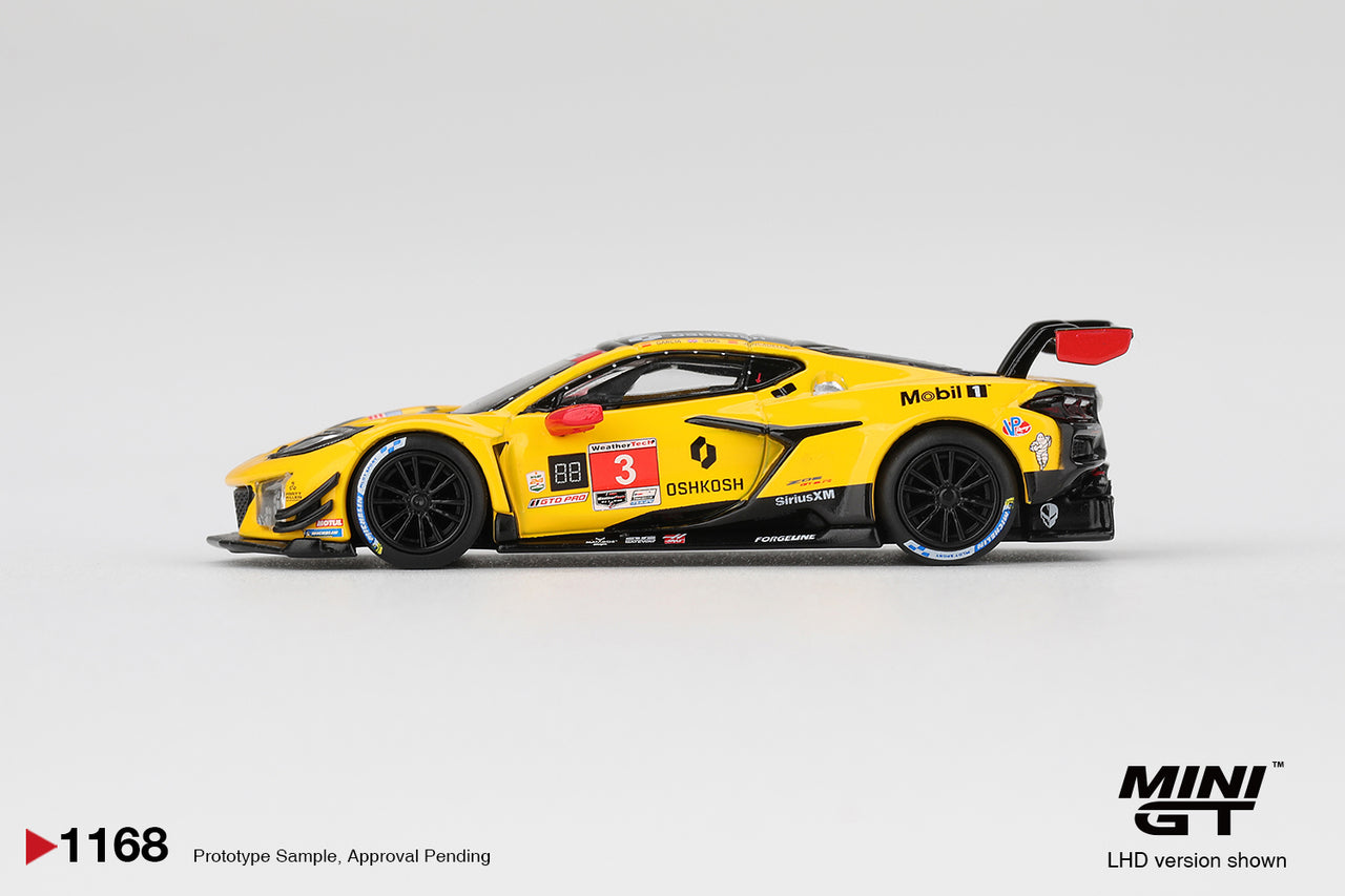 PRE-ORDER Mini GT 1:64 Chevrolet Corvette Z06 GT3.R #3 Corvette Racing by Pratt Miller Motorsports 2025 IMSA Daytona 24 Hrs MGT01168-L