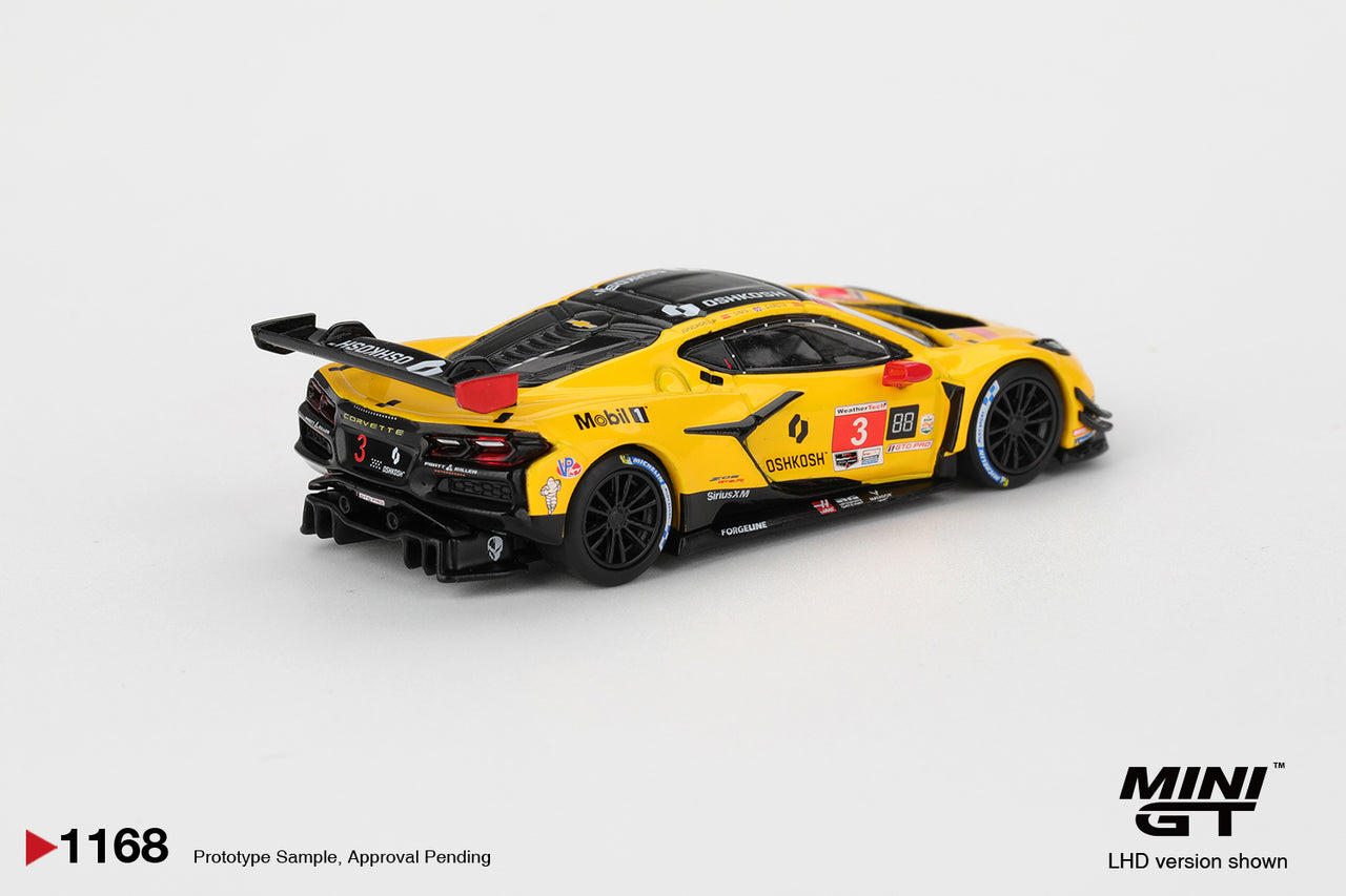 PRE-ORDER Mini GT 1:64 Chevrolet Corvette Z06 GT3.R #3 Corvette Racing by Pratt Miller Motorsports 2025 IMSA Daytona 24 Hrs MGT01168-L