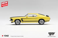 Thumbnail for PRE-ORDER Mini GT 1:64 Ford Mustang Boss 302 1969 Bright Yellow MGT01342-L