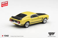 Thumbnail for PRE-ORDER Mini GT 1:64 Ford Mustang Boss 302 1969 Bright Yellow MGT01342-L
