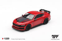 Thumbnail for PRE-ORDER Mini GT 1:64 Ford Mustang Dark Horse Race Red MGT01220-R