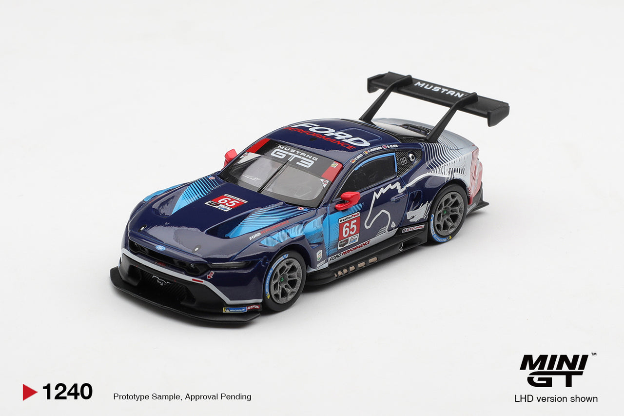 PRE-ORDER Mini GT 1:64 Ford Mustang GT3 #65 Ford Multimatic Motorsports 2025 IMSA Daytona 24 Hrs Winner MGT01240-L
