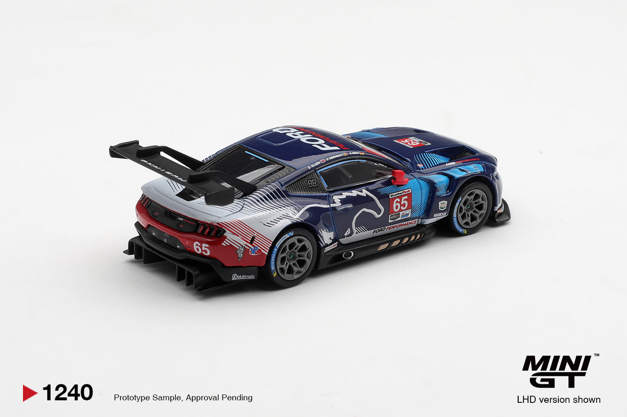 PRE-ORDER Mini GT 1:64 Ford Mustang GT3 #65 Ford Multimatic Motorsports 2025 IMSA Daytona 24 Hrs Winner MGT01240-L