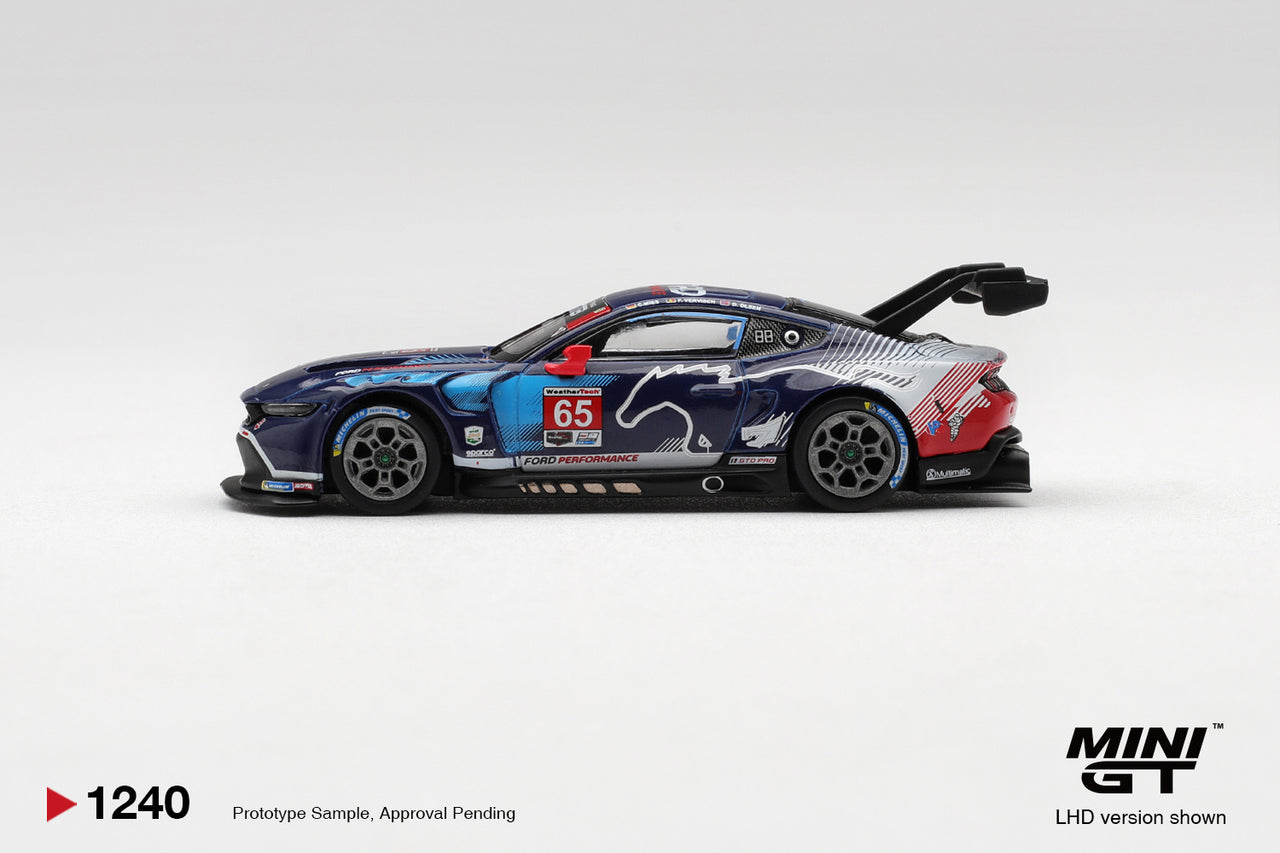 PRE-ORDER Mini GT 1:64 Ford Mustang GT3 #65 Ford Multimatic Motorsports 2025 IMSA Daytona 24 Hrs Winner MGT01240-L