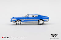 Thumbnail for PRE-ORDER Mini GT 1:64 Ford Mustang Mach 1 Grabber Blue MGT01138-L