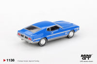 Thumbnail for PRE-ORDER Mini GT 1:64 Ford Mustang Mach 1 Grabber Blue MGT01138-L