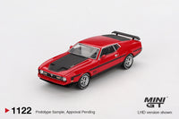 Thumbnail for PRE-ORDER Mini GT 1:64 Ford Mustang Mach1 1971 Race Red MGT01122-L