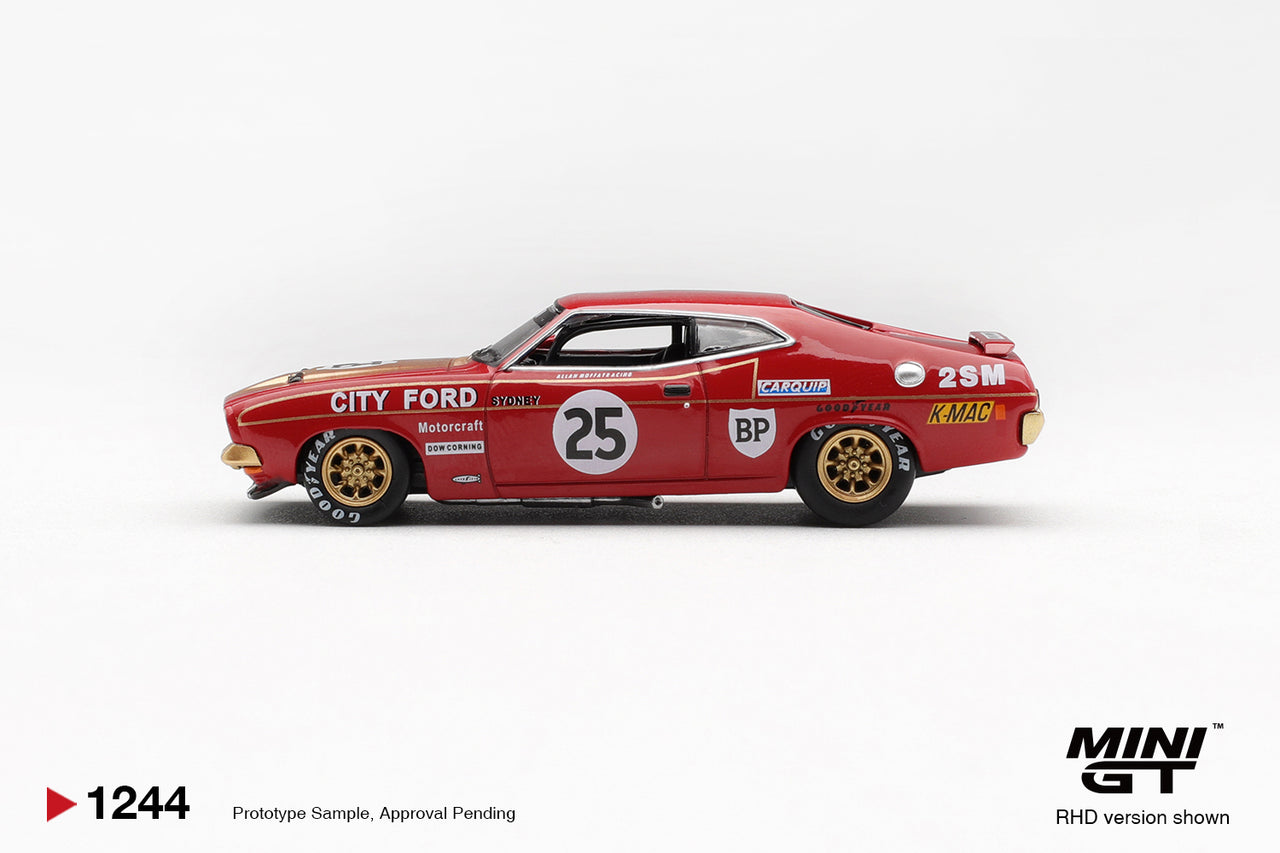 PRE-ORDER Mini GT 1:64 Ford XB Falcon GT - #25, Allan Moffat / Ian “Pete” Geoghegan - 1975 Bathurst 1000 MGT01244-R
