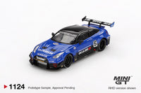 Thumbnail for PRE-ORDER Mini GT 1:64 LB-Silhouette WORKS GT NISSAN 35GT-RR Ver.2 Blue MGT01124-R