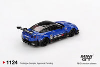 Thumbnail for PRE-ORDER Mini GT 1:64 LB-Silhouette WORKS GT NISSAN 35GT-RR Ver.2 Blue MGT01124-R