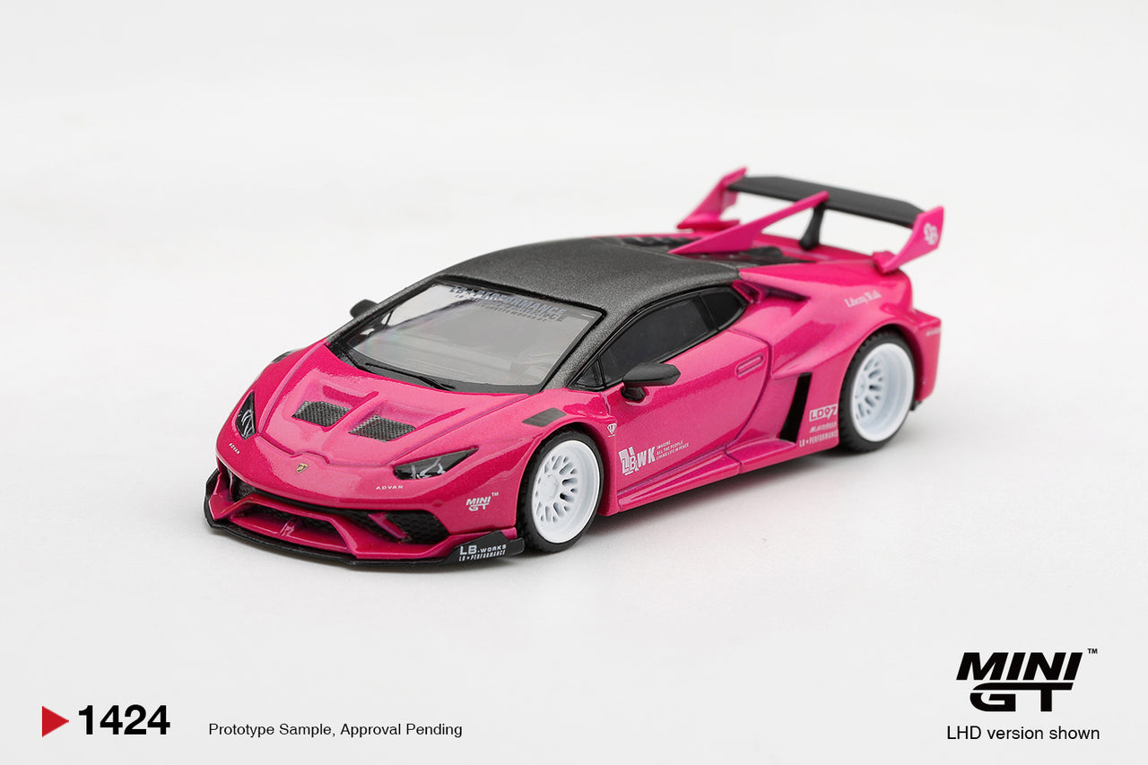PRE-ORDER Mini GT 1:64 LB★WORKS Lamborghini Huracán GT Ruby Purple MGT01424-L