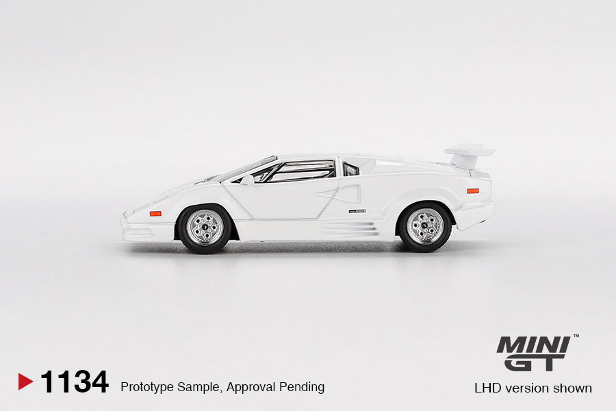 PRE-ORDER Mini GT 1:64 Lamborghini Countach 25th Anniversary White MGT01134-R