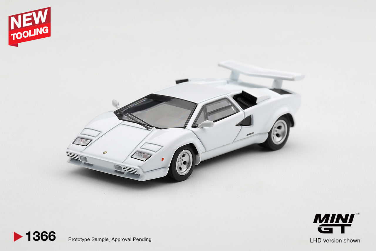 PRE-ORDER Mini GT 1:64 Lamborghini Countach LP500S White MGT01366-L