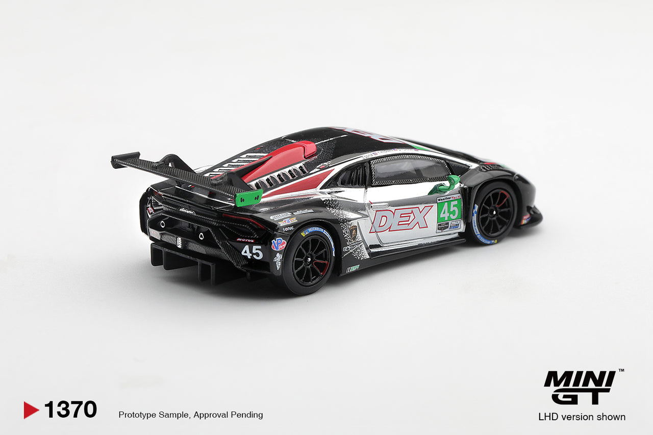 PRE-ORDER Mini GT 1:64 Lamborghini Huracan GT3 EVO2 #45 DEX Wayne Taylor Racing 2025 IMSA Chevrolet Grand Prix Class Winner MGT01370-L