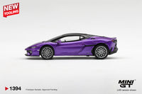 Thumbnail for PRE-ORDER Mini GT 1:64 Lamborghini Temerario Viola Pasifae MGT01394-R