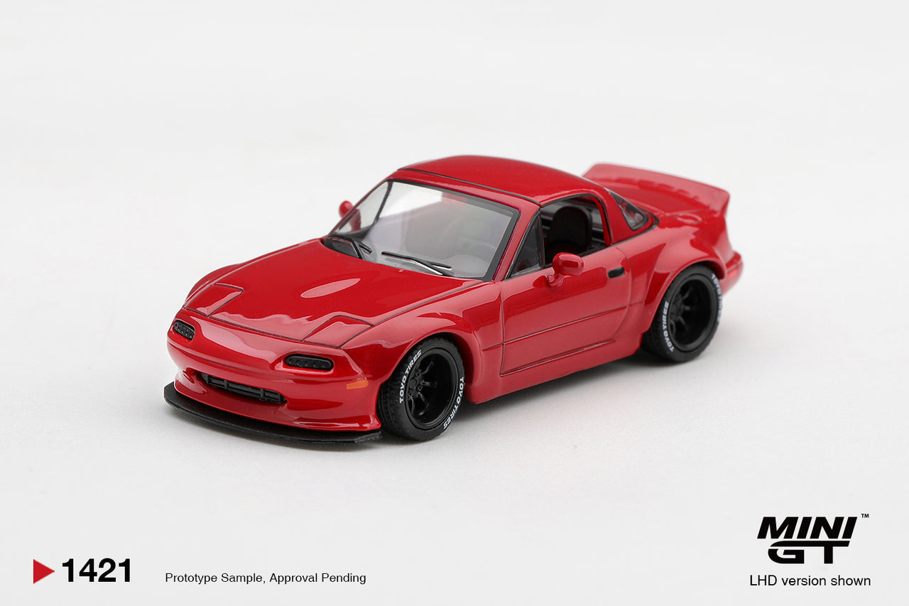 PRE-ORDER Mini GT 1:64 Mazda MX-5 NA Pandem Classic Red MGT01421-R