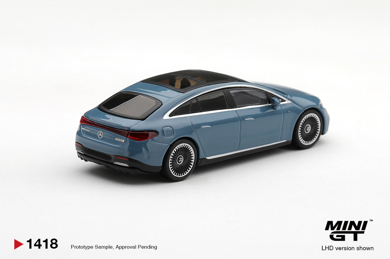 PRE-ORDER Mini GT 1:64 Mercedes-AMG EQS 53 Blue MGT01418-R