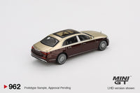 Thumbnail for PRE-ORDER Mini GT 1:64 Mercedes-Maybach S680 Gold/Dark Red Metallic MGT00962-L