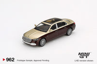 Thumbnail for PRE-ORDER Mini GT 1:64 Mercedes-Maybach S680 Gold/Dark Red Metallic MGT00962-L