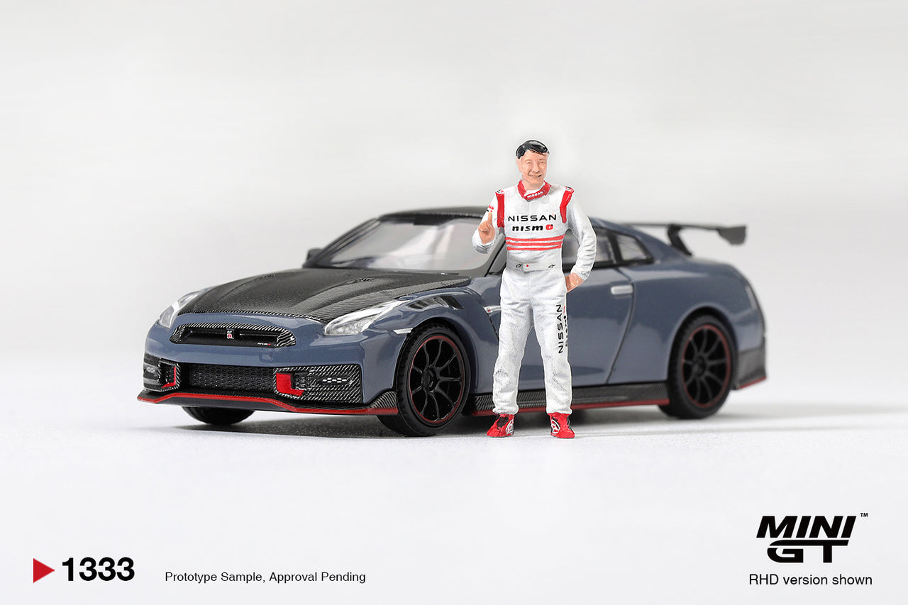 PRE-ORDER Mini GT 1:64 Nissan GT-R Nismo 2024 Tsukuba Production Car Lap Record W/ Matsuda Figure Tsugio Matsuda Collection MGT01333-R