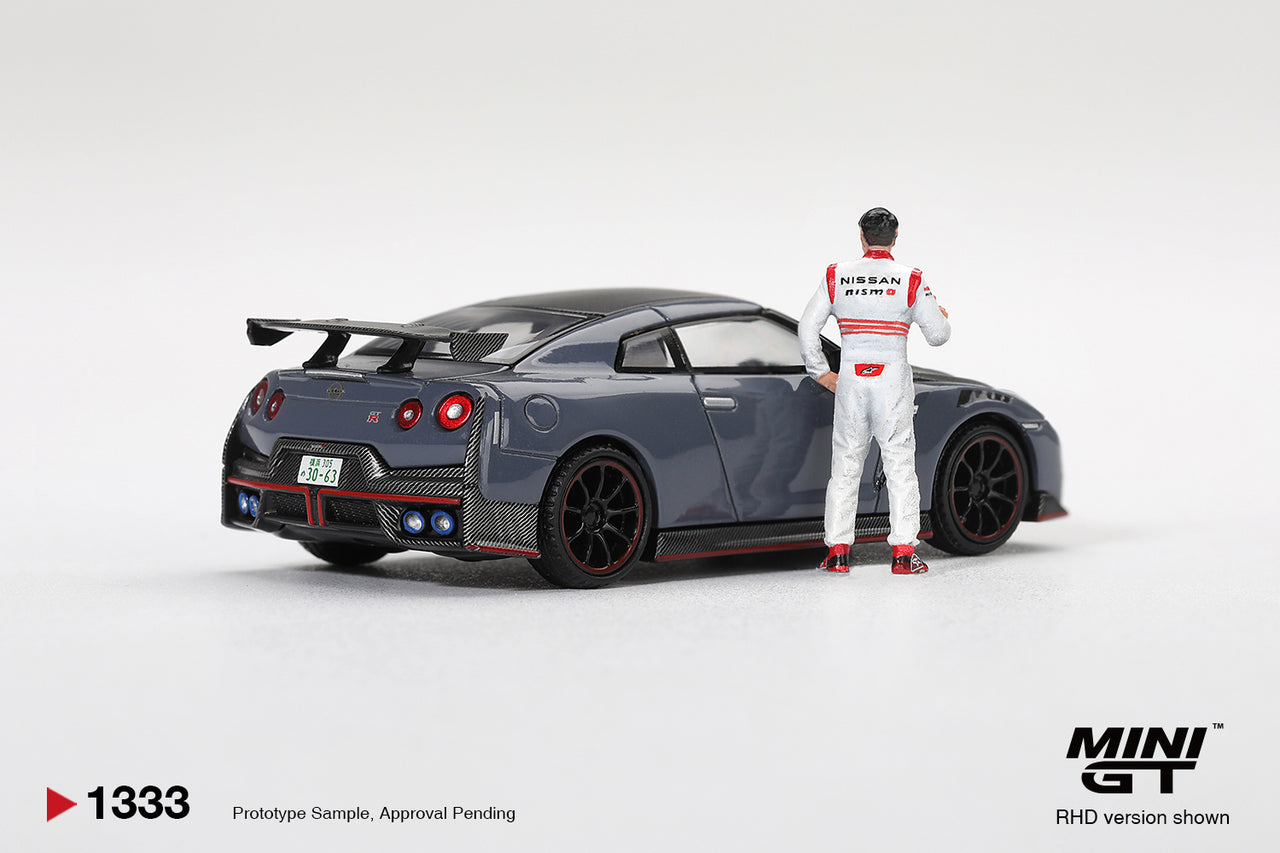 PRE-ORDER Mini GT 1:64 Nissan GT-R Nismo 2024 Tsukuba Production Car Lap Record W/ Matsuda Figure Tsugio Matsuda Collection MGT01333-R